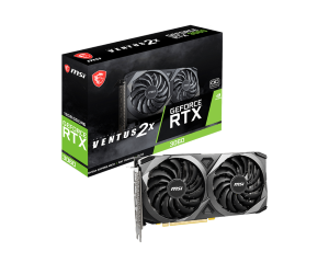 MSI VGA PCI-E NVIDIA GF RTX 3060 VENTUS 2X 12G OC, 12GB/192BIT, GDDR6, HDMI/3x DISPLAY PORT, DUAL FAN, 2 SLOT FANSINK, 3YW.